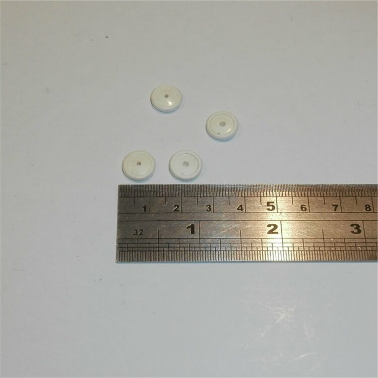 Dinky Toys Tires 35 Series Small Cars White Solid Rubber Wheel Tyre Pack #101