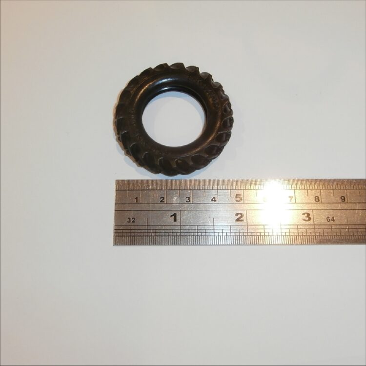 Britains Models 45mm Black Hollow Tractor Rear Tires Set of 2 Tyres Pack #107