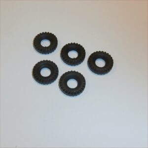 Dinky Toys Military Tires 18mm Coarse Tread Set of 5 Tyres Black Pack #113