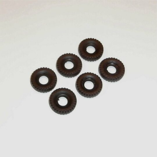 Dinky Toys Military Supertoys Black Block Tread Tires 6 Tyres Pack #116