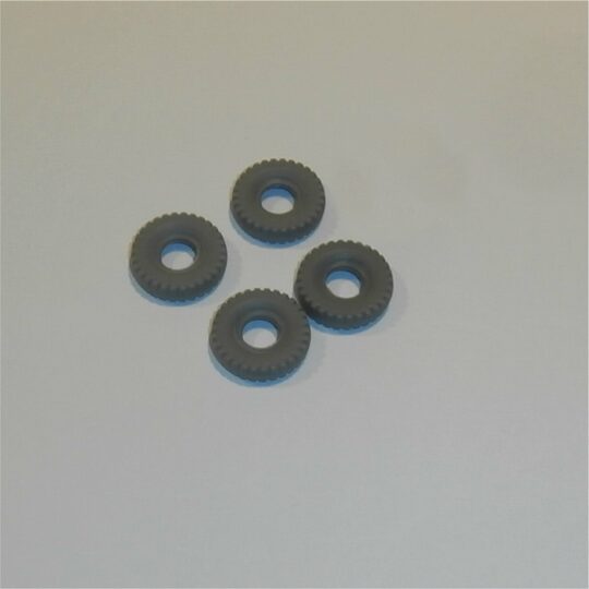 Dinky Toys Racing Car Tires Set of 4 Grey Block Tread Tyres Pack #125