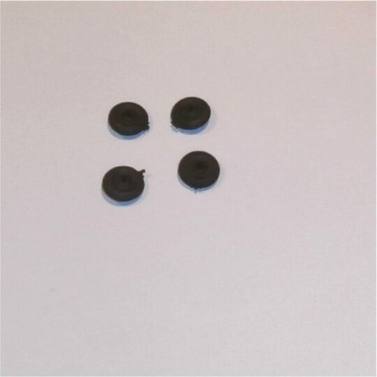 Tootsie Toys 14mm Rubber Wheel 4mm Wide Black Set of 4 Tyres Pack #128