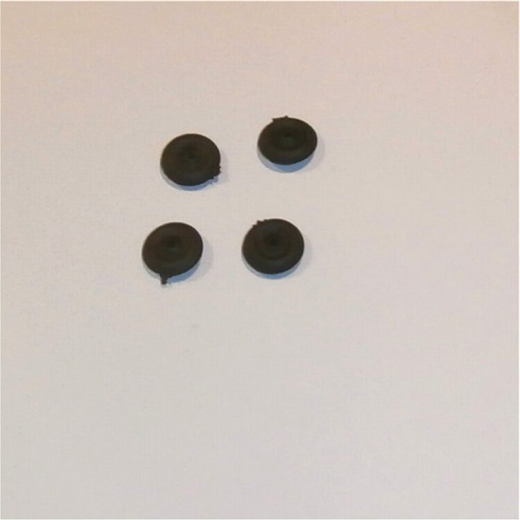 Tootsie Toys 14mm Rubber Wheel 4mm Wide Black Set of 4 Tyres Pack #128