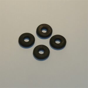 Tri-ang Minic Bus 22mm Set of 4 Smooth Black Tyre Cast Hub Pack #150