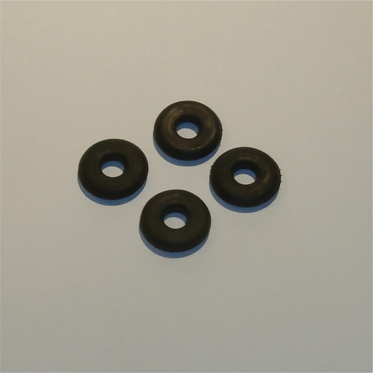 Tri-ang Minic Bus 22mm Set of 4 Smooth Black Tyre Cast Hub Pack #150