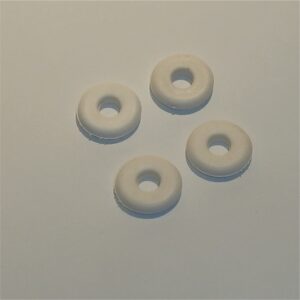 Tri-ang Minic Bus 22mm Set of 4 Smooth White Tyres Cast Hub Pack #151