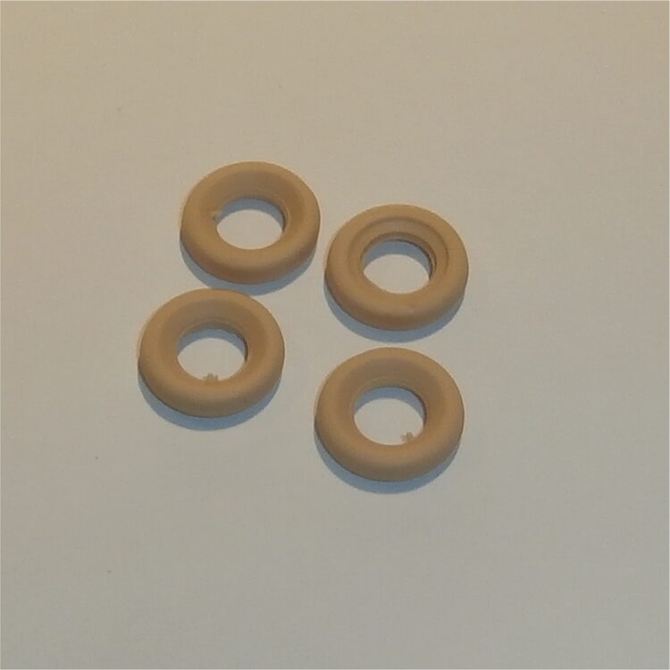 Dinky Toys 15mm Cream Off-White Smooth Tires Set of 4 Sedan Tyres Pack #153