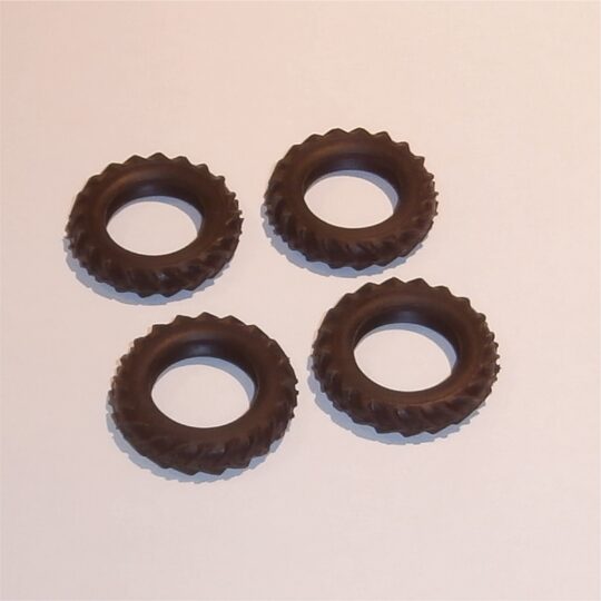 Matchbox Kingsize K 25 b Digger & Plough Tractor Tires 4 Tyres Pack #159